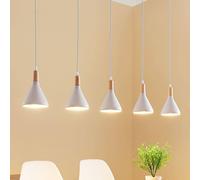 Suspension luminaire Arina Lindby, dimmable, blanc, Salon / Salle à manger, Métal, Moderne, Suspension