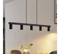 Suspension luminaire Baliko Lindby, dimmable, noir, Salon / Salle à manger, Métal, Moderne, Suspension