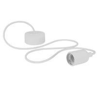 Vellight Suspension en silicone avec cordon textile, 100 cm, réglable en hauteur, E27, blanc