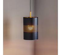 Suspension luminaire Bogart Euluna, dimmable, noir, Salon / Salle à manger, Métal, Moderne, Suspension