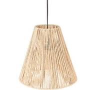 Atmosphera Suspension luminaire Cône Ethnik effet corde H. 95 cm Beige