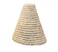 Suspension luminaire cône en Feuilles de Palmier - Abat-jour cône naturel - 50 x 40 cm - artisanat marocain - Couleur Naturel