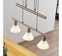 Suspension luminaire Delira Lindby, dimmable, gris, Salon / Salle à manger, Métal, Moderne, Suspension