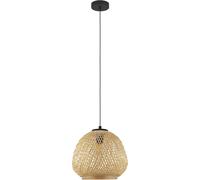 Suspension Luminaire Dembleby,Lustre Suspendu Vintage,Nature Et Bohème,Lampe Osier En Bois Tressé Pour Salon Et Salle À Manger,Brun Clair,Douille E27