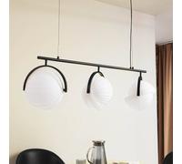 Suspension luminaire design Helva Lucande, dimmable, blanc, Salon / Salle à manger, Matière Plastique, Scandinave, Suspension