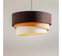 Suspension luminaire Devon Duolla, dimmable, marron, Salon / Salle à manger, Textile / Tissu / Soie, Moderne, Suspension en Tissu