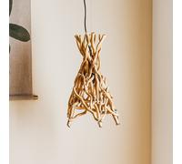 Suspension luminaire en bois Agar ONLI, dimmable, bois clair, Salon / Salle à manger, Bois, Suspension