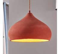 Lindby Suspension en béton Fiona à intensité variable (Méditerranéen) Terracotta e. a. pour Salon & Salle manger (1 lampe,à E27), Luminaire Lampe Plafond Plafonnier
