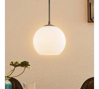 Suspension luminaire Jurian Lindby, dimmable, blanc, Salon / Salle à manger, Verre, Moderne, Suspension