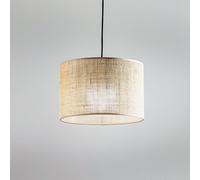 Suspension luminaire Juta TK Lighting, dimmable, marron, Salon / Salle à manger, Textile / Tissu / Soie, Suspension en Tissu