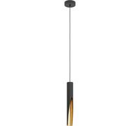 Suspension Luminaire Led Barbotto,Lampe De Plafond Suspendue Pour Salon Et Salle À Manger,Éclairage Indirect,Métal Noir Et Doré,Avec Ampoule Gu10,Blanc Chaud