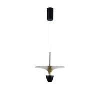 1 pz 9W LED Designer Hanging Lamp (30320100CM) Black+Gold Body 4000K
