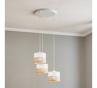 Suspension luminaire Linobianco TK Lighting, dimmable, blanc, Salon / Salle à manger, Textile / Tissu / Soie, Moderne, Suspension en Tissu