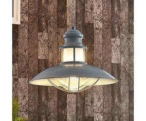 Suspension luminaire Louisanne Lindby, dimmable, gris, Cuisine, Métal, Industriel, Suspension