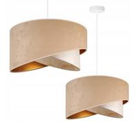 Light-Home Milan Abat Jour Suspension Luminaire Lustre Industriel - Moderne Abat Jour Plafond pour Chambre Salon et Cuisine - en Metal - Beige Monserta - Blanc