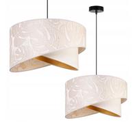 Suspension Luminaire Lustre Light-Home - modèle MILAN - Moderne Abat Jour Plafond - en Metal - Crème Monserta - Noir