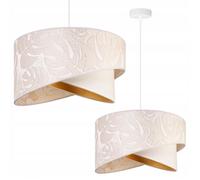 Light-Home Milan Abat Jour Suspension Luminaire Lustre Industriel - Moderne Abat Jour Plafond pour Chambre Salon et Cuisine - en Metal - Crème Monserta - Blanc