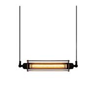 Suspension Luminaire Lustre Plafonnier en métal en Forme de Cage Luminaire Plafonnier Industriel Abat Jour Plafond à Douille E27 pour Chambre Salon Cuisine Salle à Manger Restaurant, Noir,A