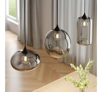 Suspension luminaire Marla Lindby, dimmable, gris, Salon / Salle à manger, Métal, Moderne, Suspension