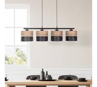 Suspension luminaire Nicol TK Lighting, dimmable, bois clair, Salon / Salle à manger, Moderne, Suspension