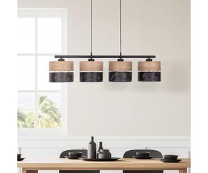 Suspension luminaire Nicol TK Lighting, dimmable, bois clair, Salon / Salle à manger, Moderne, Suspension