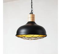 Suspension luminaire Olbi Lindby, dimmable, noir, Salon / Salle à manger, Métal, Maison de campagne / Rustique, Suspension
