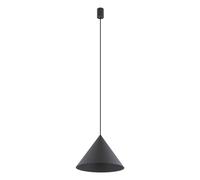 Suspension Luminaire Rétro Gris Ø 35 Cm Cône Rond H: Max. 130 Cm GU10