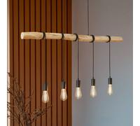 Suspension luminaire Rom Lindby, dimmable, bois clair, Salon / Salle à manger, Bois, Moderne, Suspension