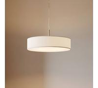 Suspension luminaire Sebatin Lindby, dimmable, blanc, Salon / Salle à manger, Textile / Tissu / Soie, Moderne, Suspension en Tissu