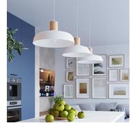 Suspension Luminaire - Sollux - Indy - Abat-jour Incurvé - E27 - 1x15W LED - Blanc
