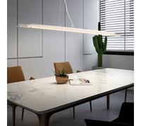Suspension Luminaire Suspendu Lampe à Verre Argent 1x LED Hauteur 120cm