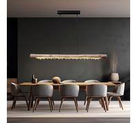 Suspension Luminaire Suspension Poutres en Bois Mirrors Edge Nature LED 120cm