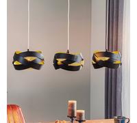 Suspension luminaire Tornado Domiluce, dimmable, noir, Salon / Salle à manger, Métal, Moderne, Suspension