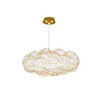 Suspension lumineuse en treillis métallique, motif nuages étoilés, idéale pour restaurants, centres commerciaux, boutiques de vêtements et cafés. Lampe suspendue LED, lustre moderne et épuré, culot E