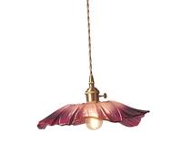 Suspension Lumineuse en Verre Floral, éclairage Moderne pour Intérieur Chic, Violet Grand