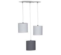 Suspension Lumineuse - Sauthon - Babyfan - Coton gris - 3 ampoules - Réglable en hauteur
