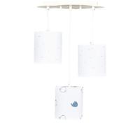 Suspension lumineuse en coton - blue baleine blanc TU