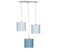 Suspension Lumineuse Trio Plafonnier en coton Bleu