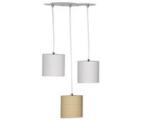 Suspension lumineuse trio plafonnier en coton - timouki beige TU