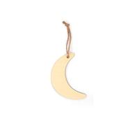 Suspension Lune en bois à décorer Ø 12 cm
