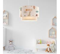 Suspension Lurgan pour enfant E27 70 cm motif de girafe