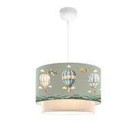 Suspension Lurgan pour enfant motif de ballons à air chaud vert