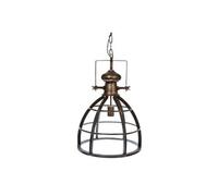Suspension lustre en métal Gris, H58 x D40 cm -PEGANE- Non Applicable