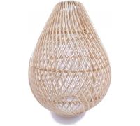 Suspension / Lustre en rotin naturel d30cm fabrication artisanale Beige