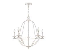 Suspension lustre suspension lampe de salle à manger 5 lampes acier blanc E14