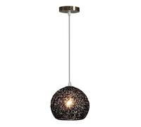Suspension Macaron Boule Abat-Jour Nordique Creative Lustre LED Décor Moderne Suspension Luminaire Pour Salon Chambre Restaurant Cuisine Couloir (Noir)