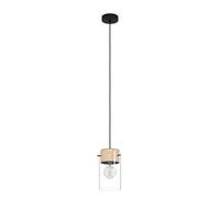 Suspension MADRESELVA E27 1X28W en acier noir D140mm