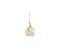 Suspension maison renne foret bois