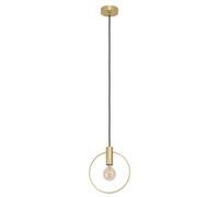 Eglo Suspension luminaire Manizales, lustre chambre élégant et minimaliste, plafonnier salon ou salle à manger en métal laiton, douille E27