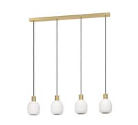 Suspension MANZANARES E27 4X40W en acier laiton brossé et or 970x145x1100mm